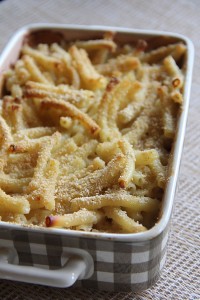 réaliser un gratin de macaronis au gorgonzola, recette facile
